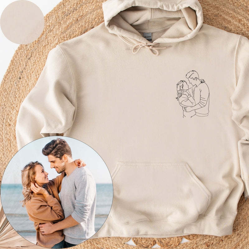 Gifts For Family Custom Embroidered Hoodie Sweatshirt Gifts For Dad
