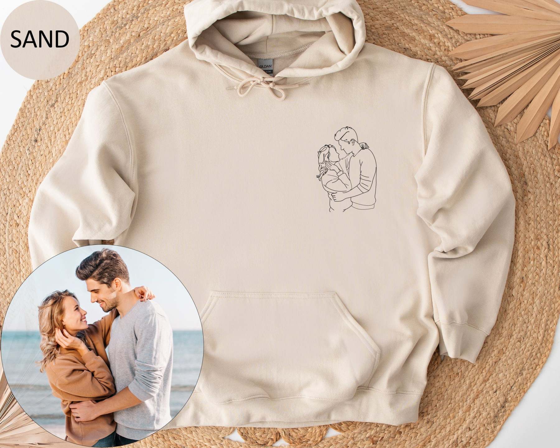 Custom Embroidered Sweatshirt and Hoodie Gifts For Couple