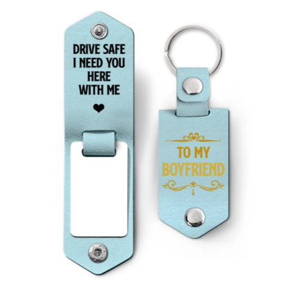 Custom Photo Drive Safe I Need You Here With Me - Loving, Anniversary Gift For Spouse, Husband, Wife - Personalized Leather Photo Keychain-ilovevango