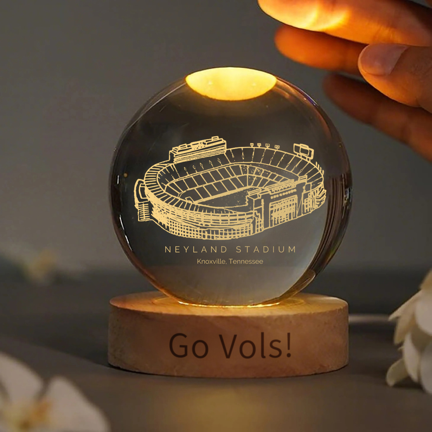 Neyland Stadium 3D Spherical Crystal Lamp