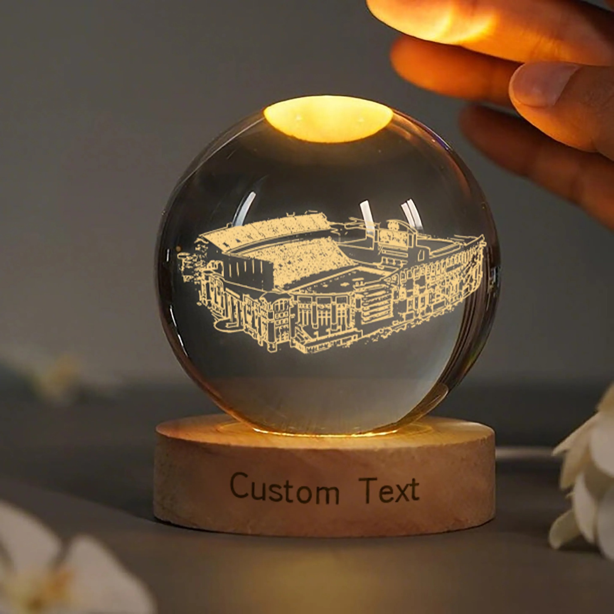 Davis-Wade Stadium 3D Spherical Crystal Lamp