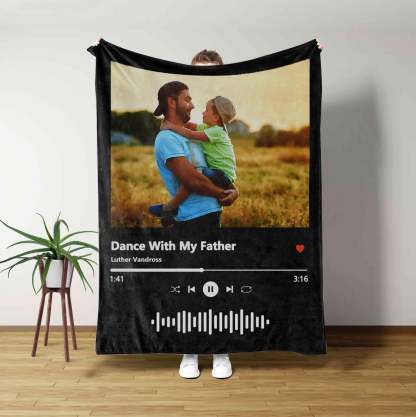 Custom Music Blanket Photo Starlight Blanket, Music Blanket, Gift For Dad-ilovevango