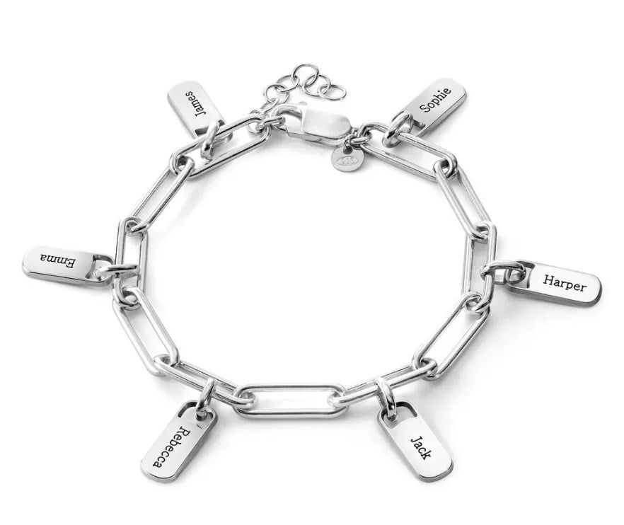 Rory Chain Link Bracelet with Custom Charms-ilovevango