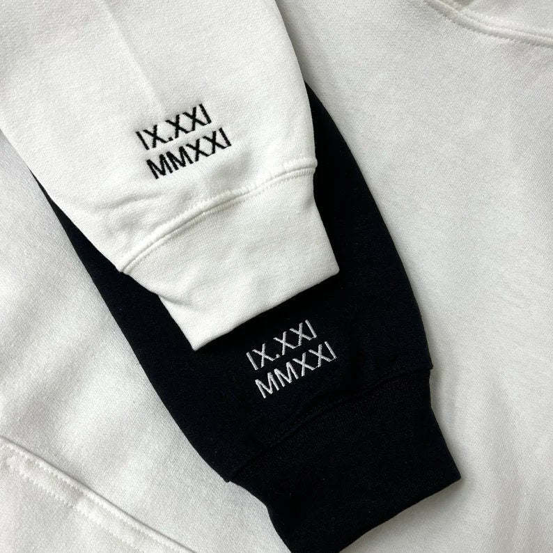 Embroidered Custom Lock And Key Couple Sweatshirt