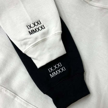 Embroidered Custom Lock And Key Couple Sweatshirt