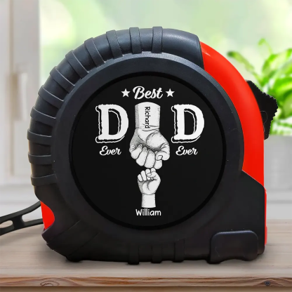Best Dad Ever Hand Punch - Personalized Tape Measure