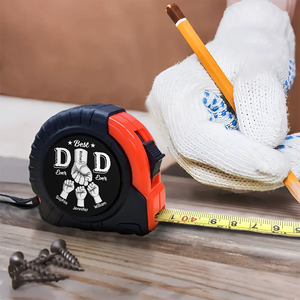 Best Dad Ever Hand Punch - Personalized Tape Measure
