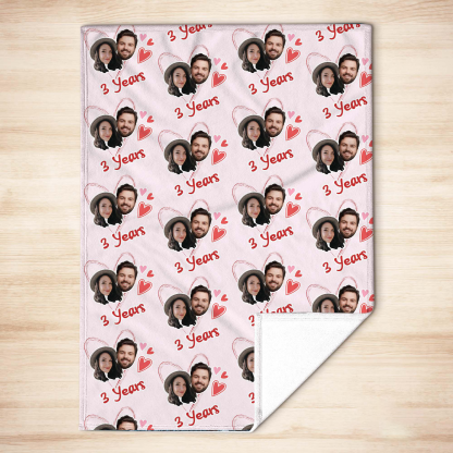 Couple Custom Blanket,Custom Blanket With Face, Couple Blanket With Pictures, Blanket For Couple, Christmas Present, Anniversary Blanket