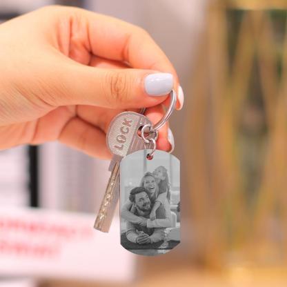 Custom Photo Keychain Stainless Steel