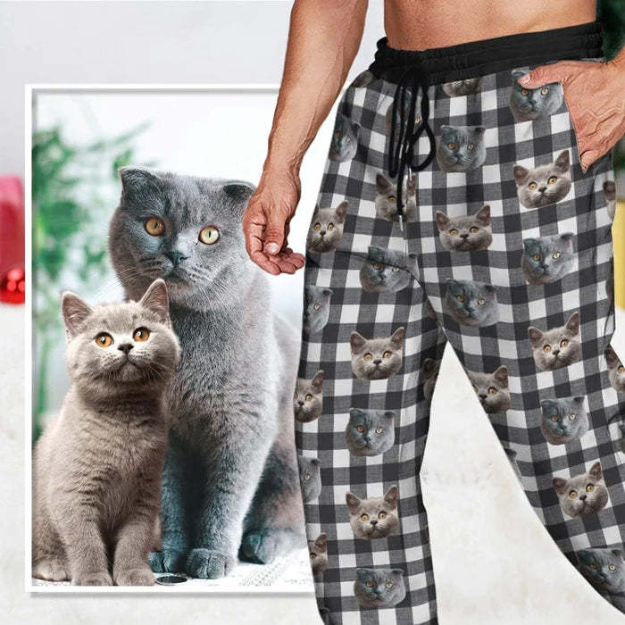 Personalized Sweatpants Upload Photo Dog Cat For Men Women