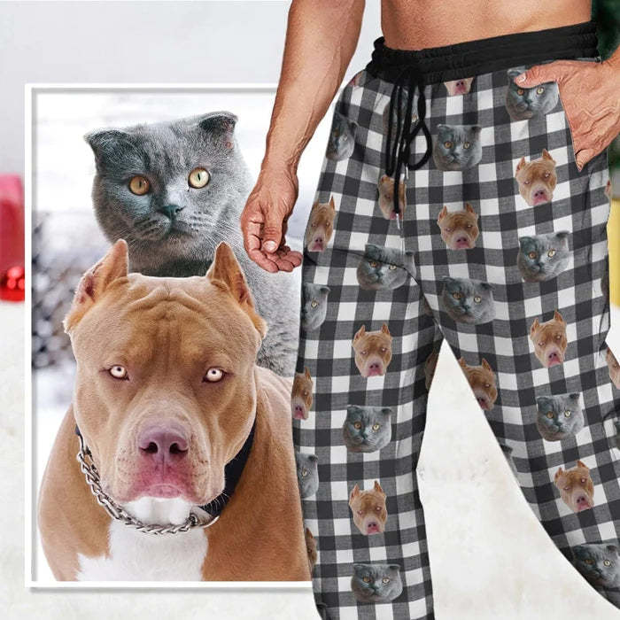 Personalized Sweatpants Upload Photo Dog Cat For Men Women