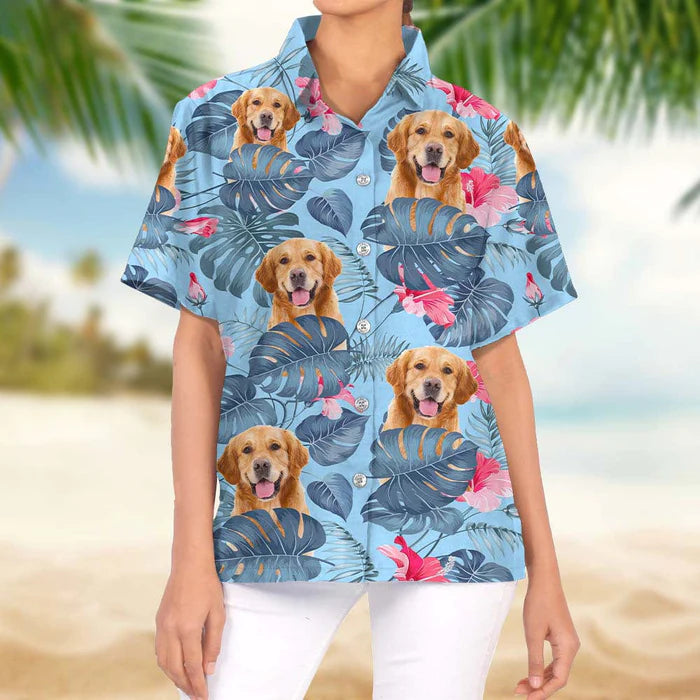 Personalized Dog Photo Hawaii Shirt Gifts For Dog Mum