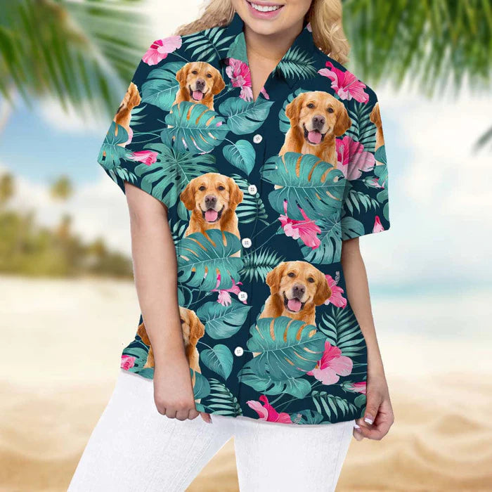 Personalized Dog Photo Hawaii Shirt Gifts For Dog Mum