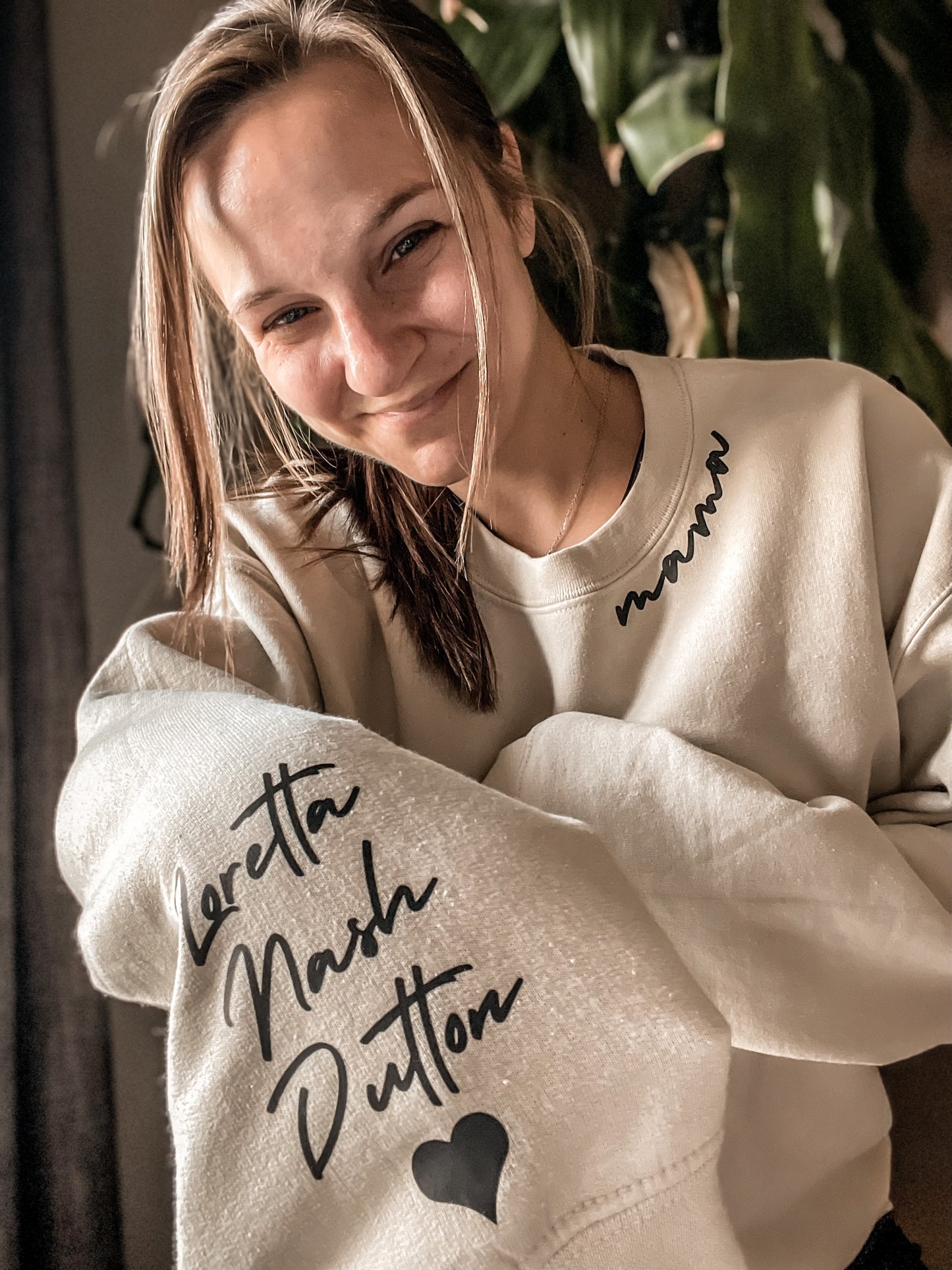 Plus Velvet Style-Custom Collar Mama Sweatshirt/Hoodie-ilovevango