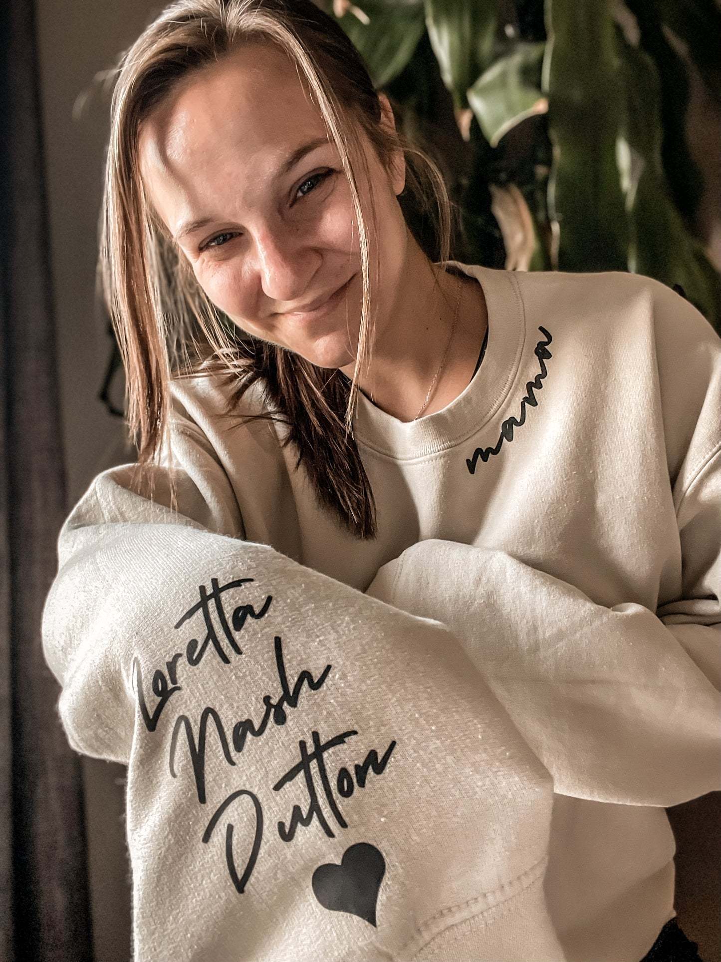 Plus Velvet Style-Custom Collar Mama Sweatshirt/Hoodie-ilovevango