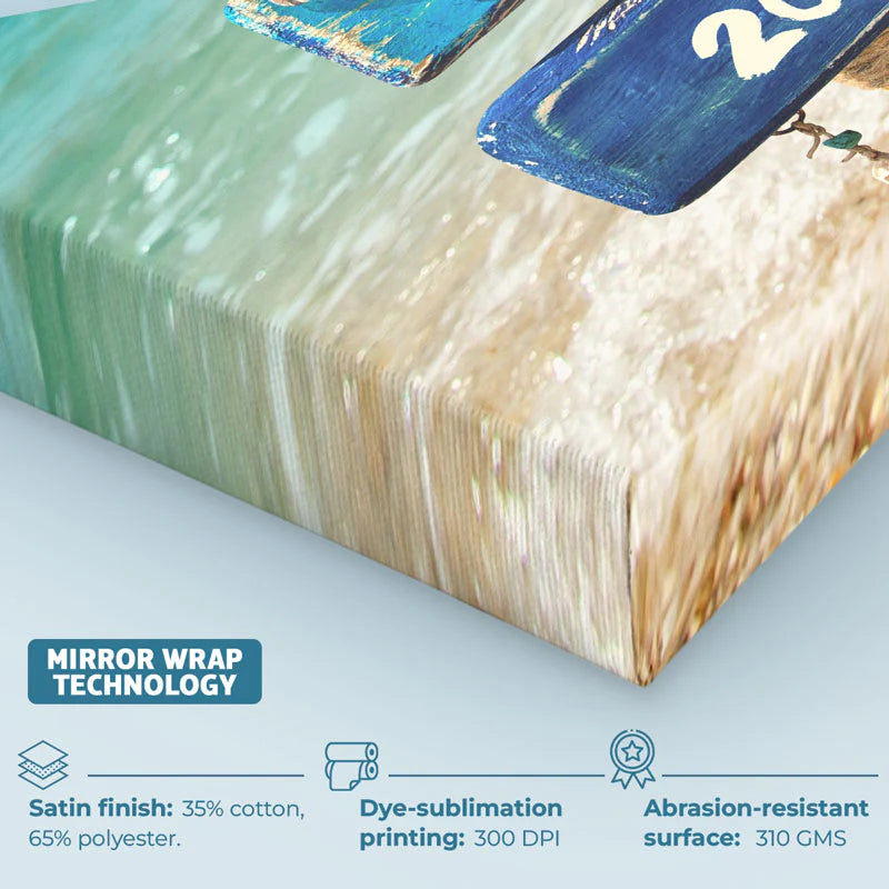 Love You To The Beach And Back - Couple Personalized Custom Vertical Canvas - Gift For Husband Wife, Anniversary-ilovevango