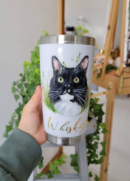 Personalized Hand Painted Pet Portrait Tumblers