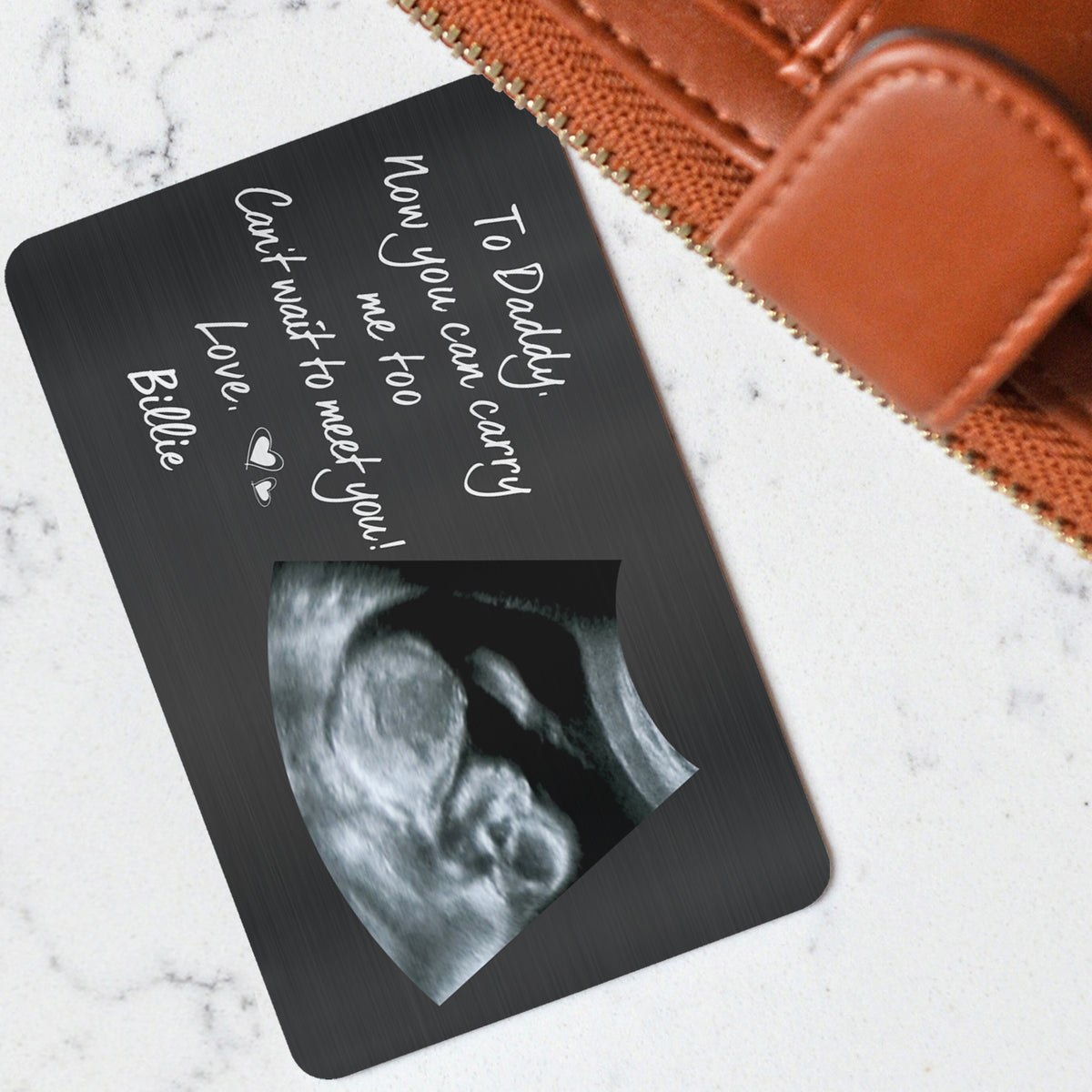 Custom Photo Now You Can Carry Me Too - Gift For Dad, Father, New Parents - Personalized Aluminum Wallet Card-ilovevango