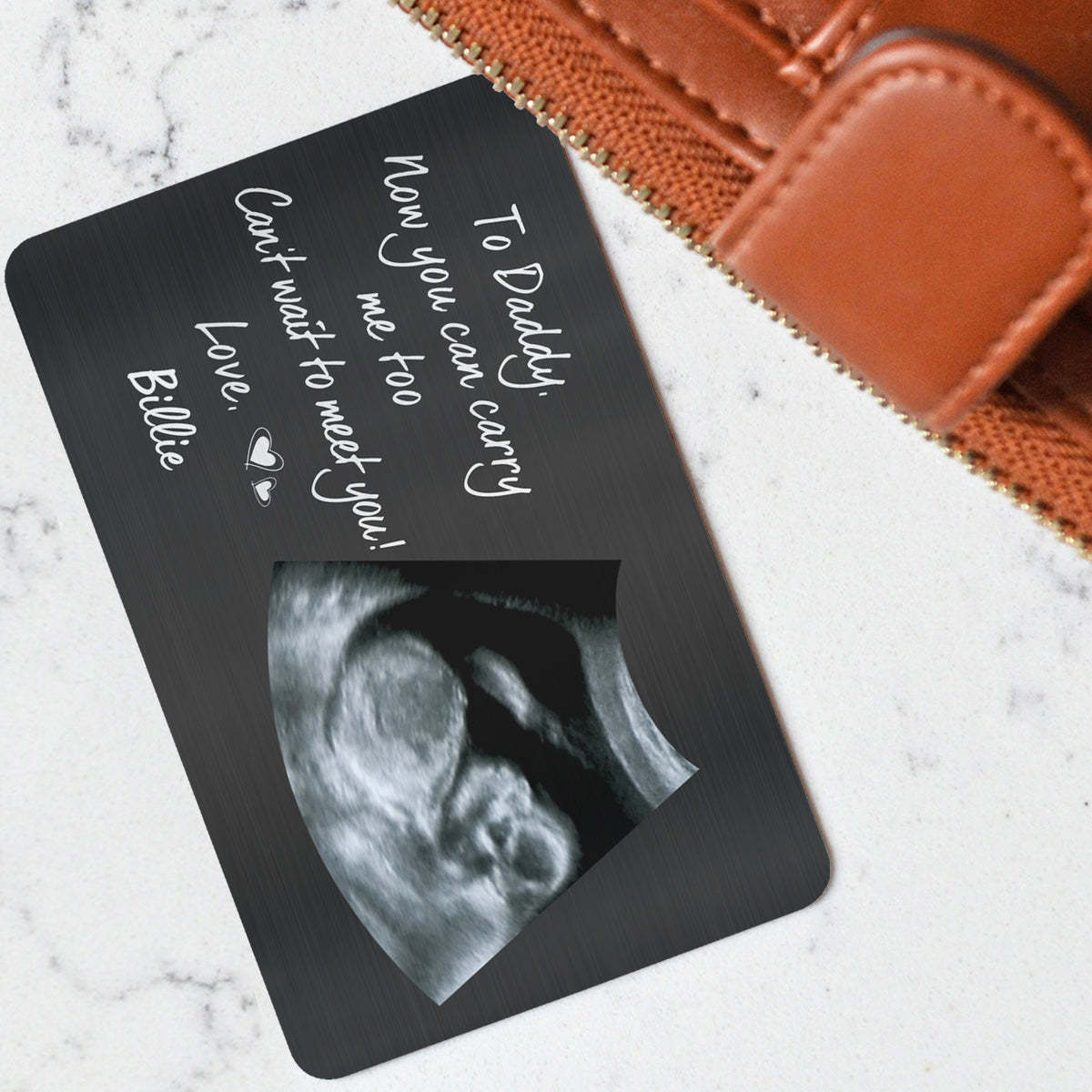 Custom Photo Now You Can Carry Me Too - Gift For Dad, Father, New Parents - Personalized Aluminum Wallet Card-ilovevango