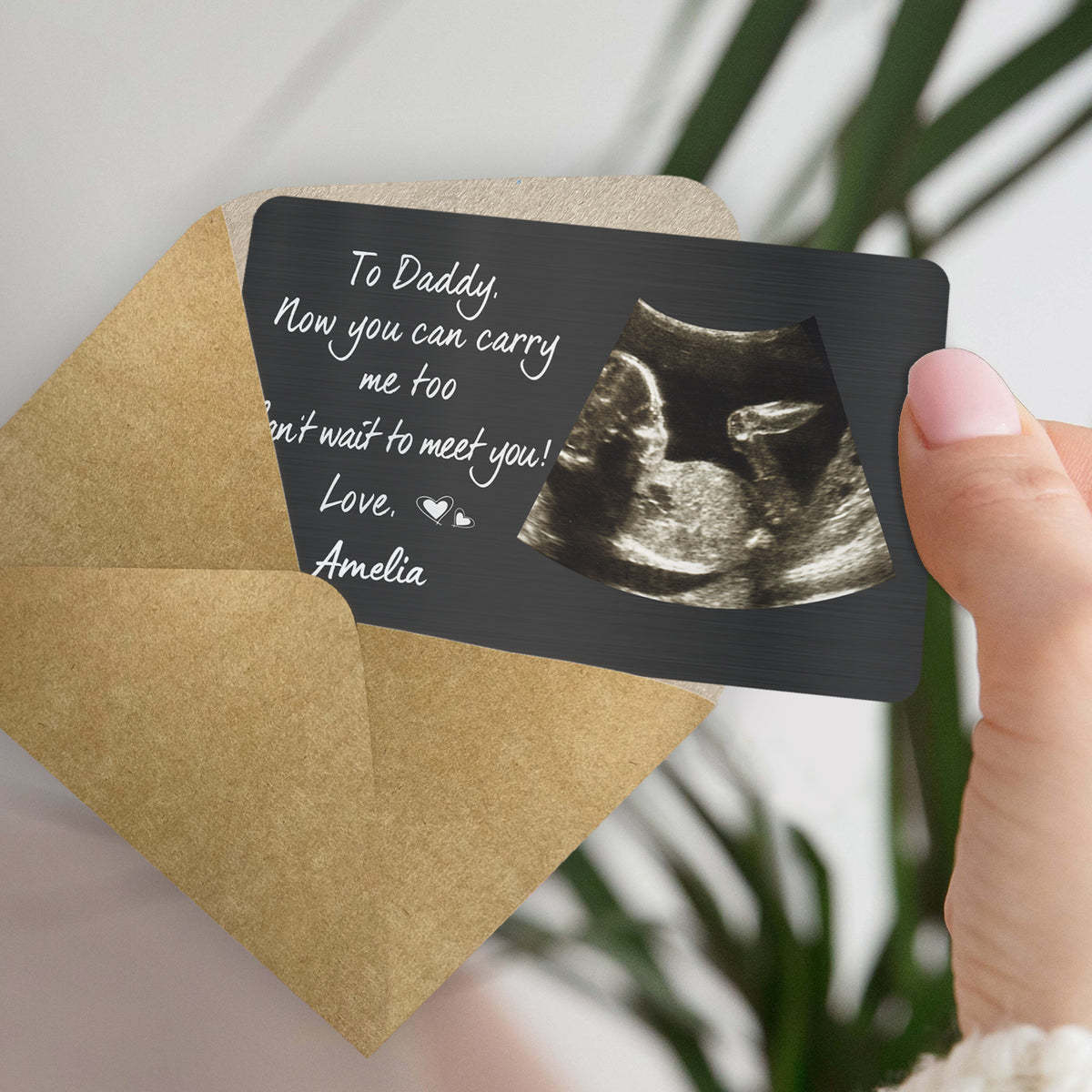 Custom Photo Now You Can Carry Me Too - Gift For Dad, Father, New Parents - Personalized Aluminum Wallet Card-ilovevango