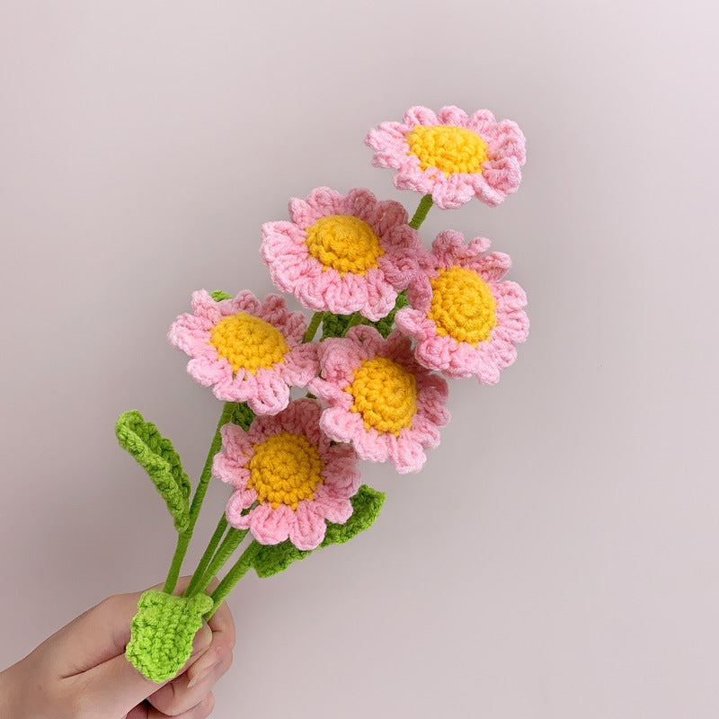 Mother's Day Gift Little Daisy Crochet Flower Handmade Knitted Flower Gift For Lover-ilovevango