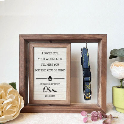 Personalized Pet Collar Frame Custom Photo Memorial Gift For Cute Dogs