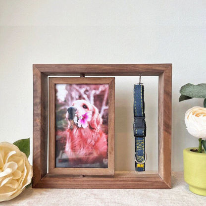 Personalized Pet Collar Frame Custom Photo Memorial Gift For Cute Dogs