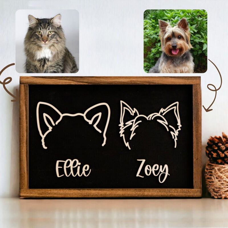 Personalized Selection Of Pet Ear Style Frames For Pet Lovers