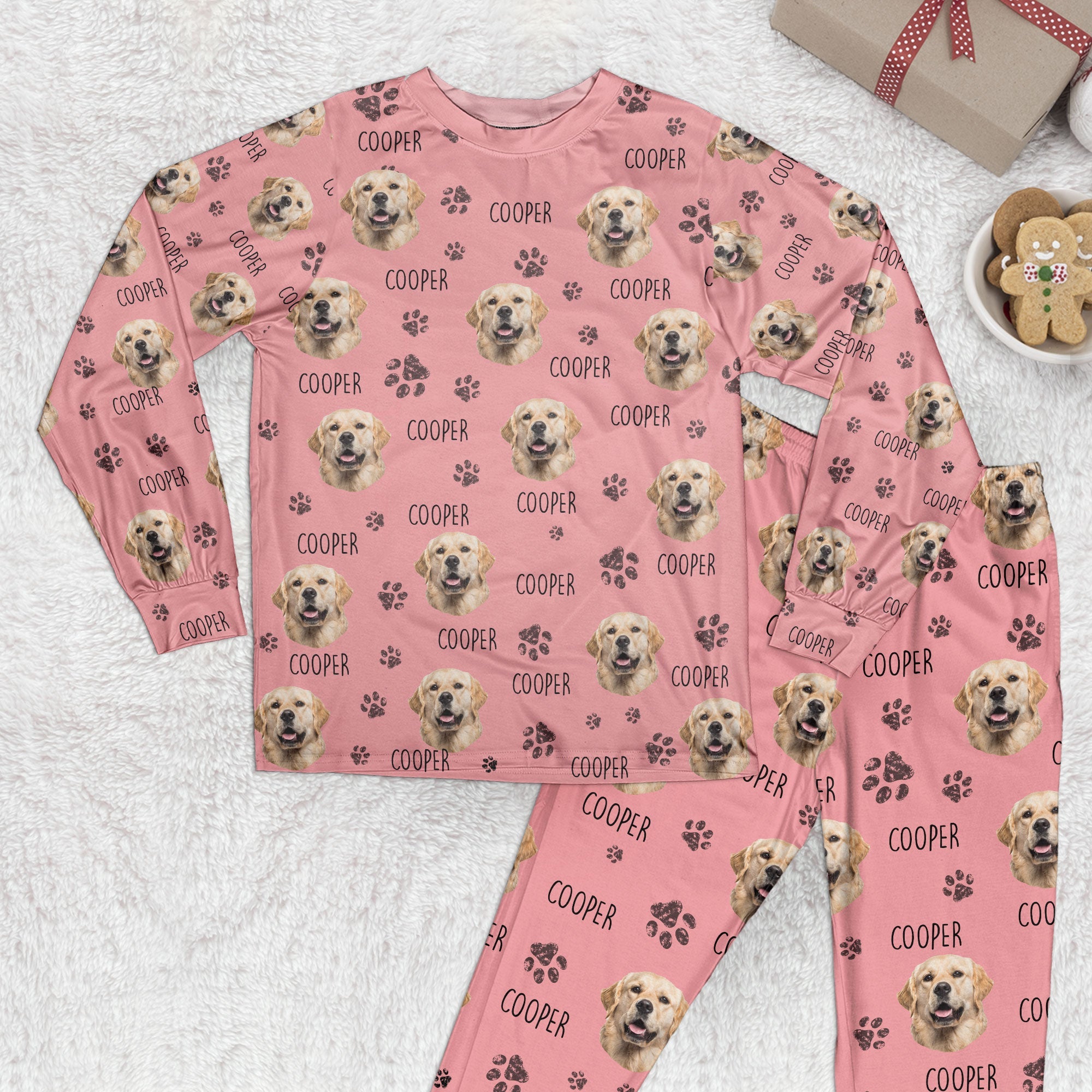 Dog Cat Paw - Personalized Photo Pajama Set-ilovevango