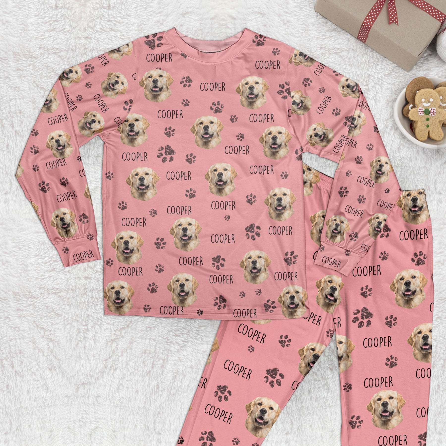 Dog Cat Paw - Personalized Photo Pajama Set-ilovevango