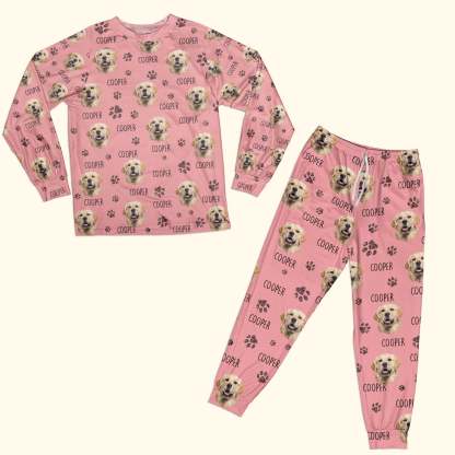 Dog Cat Paw - Personalized Photo Pajama Set-ilovevango