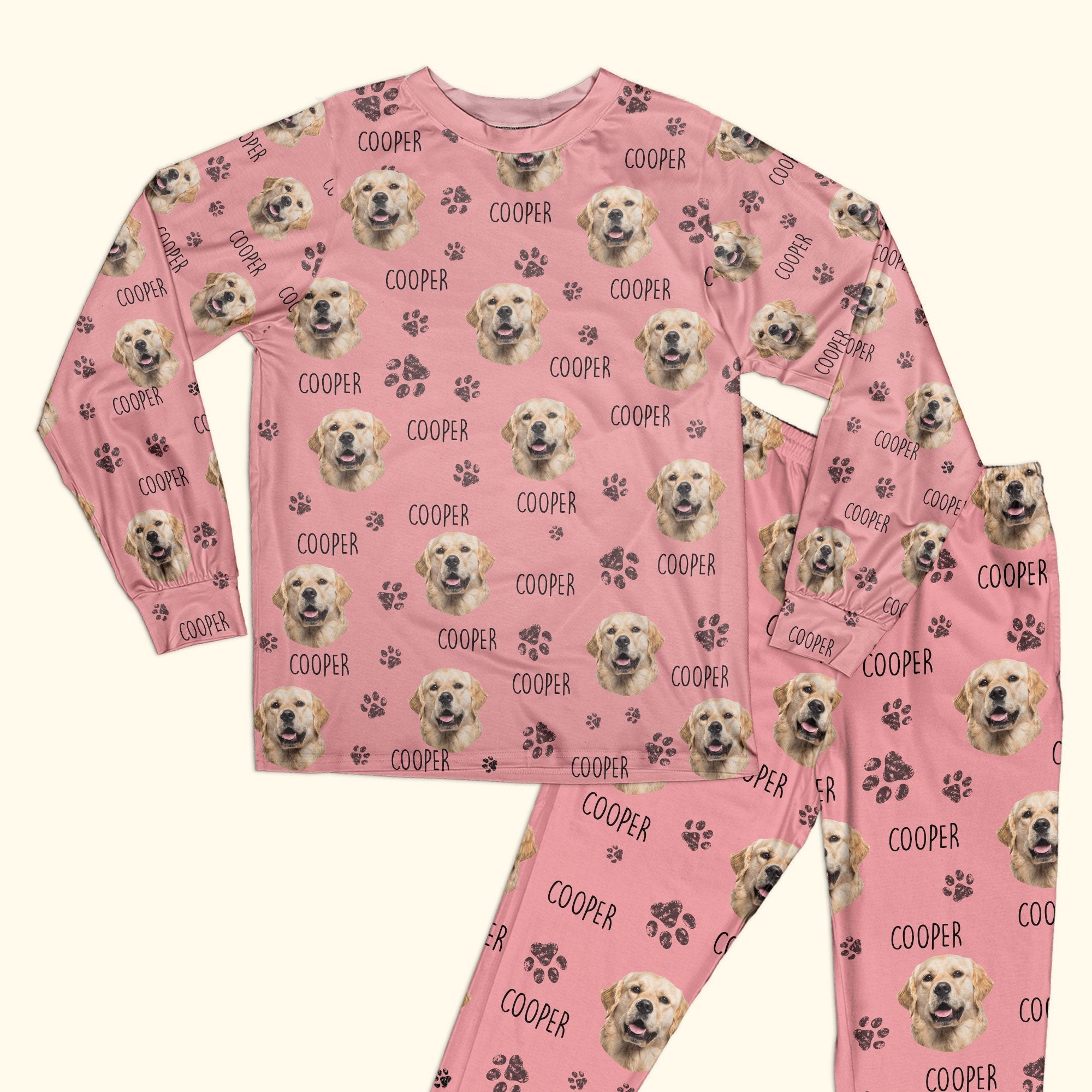 Dog Cat Paw - Personalized Photo Pajama Set-ilovevango