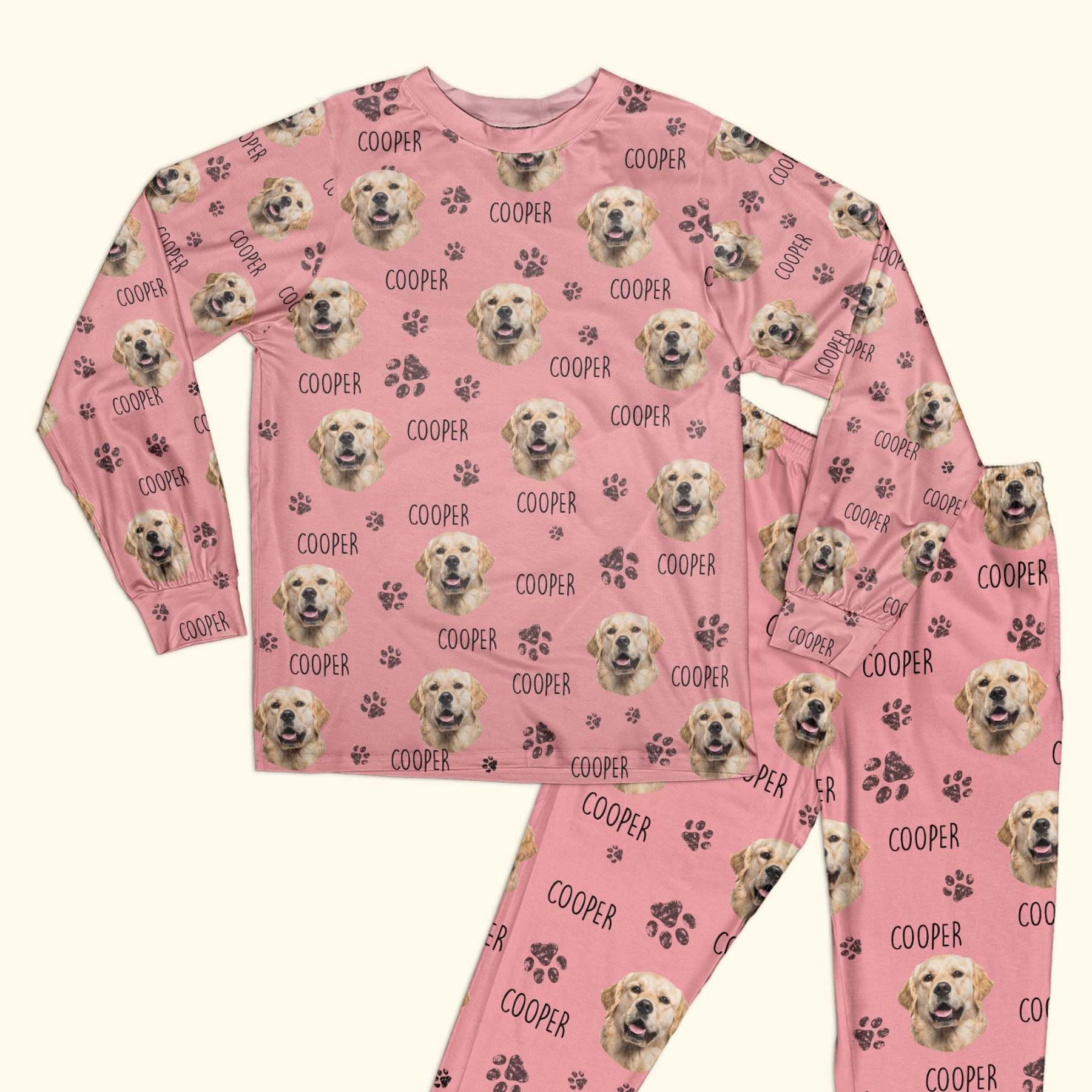 Dog Cat Paw - Personalized Photo Pajama Set-ilovevango