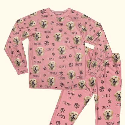 Dog Cat Paw - Personalized Photo Pajama Set-ilovevango