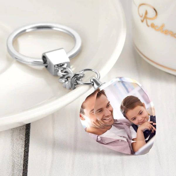 Custom Heart Crystal Keychain Personalized Keychain Gifts for Christmas-ilovevango