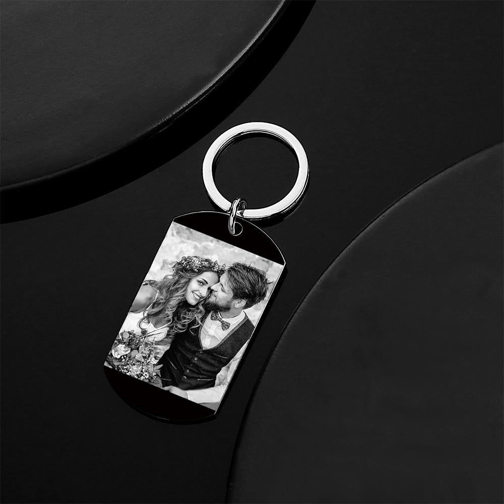 Personalized Keychain Photo Calendar Keychain Tag Keyring Gift For Couples-ilovevango