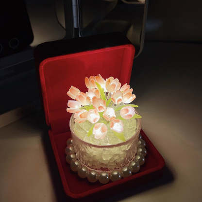 DIY Tulip Potted Night Light Creative Birthday Gifts For Girlfriend