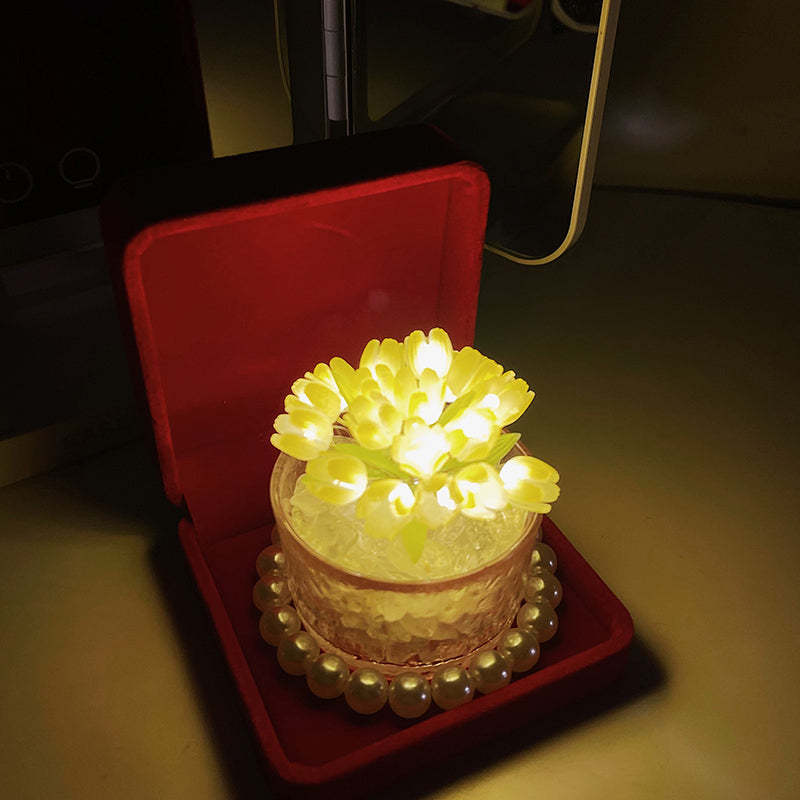 DIY Tulip Potted Night Light Creative Birthday Gifts For Girlfriend