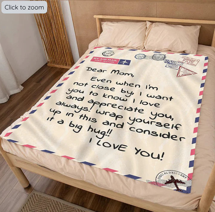 Dear Mom Letter Blanket Gifts For Mother