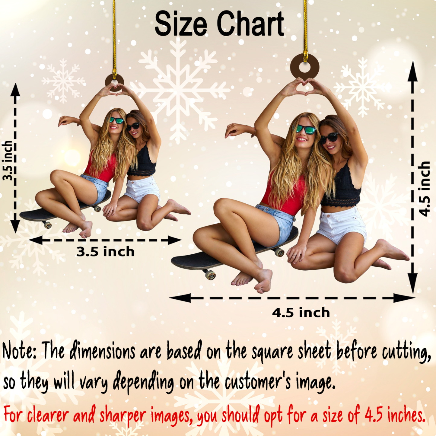 Custom photo Ornament | Santa