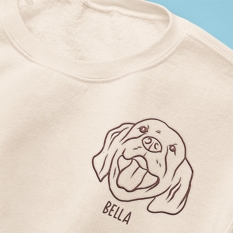 Personalized Custom Embroidered T-shirt, Sweatshirt Custom Photo Furry Friend, Forever Companion - Dog & Cat - Gift For Pet Owners, Pet Lovers-ilovevango