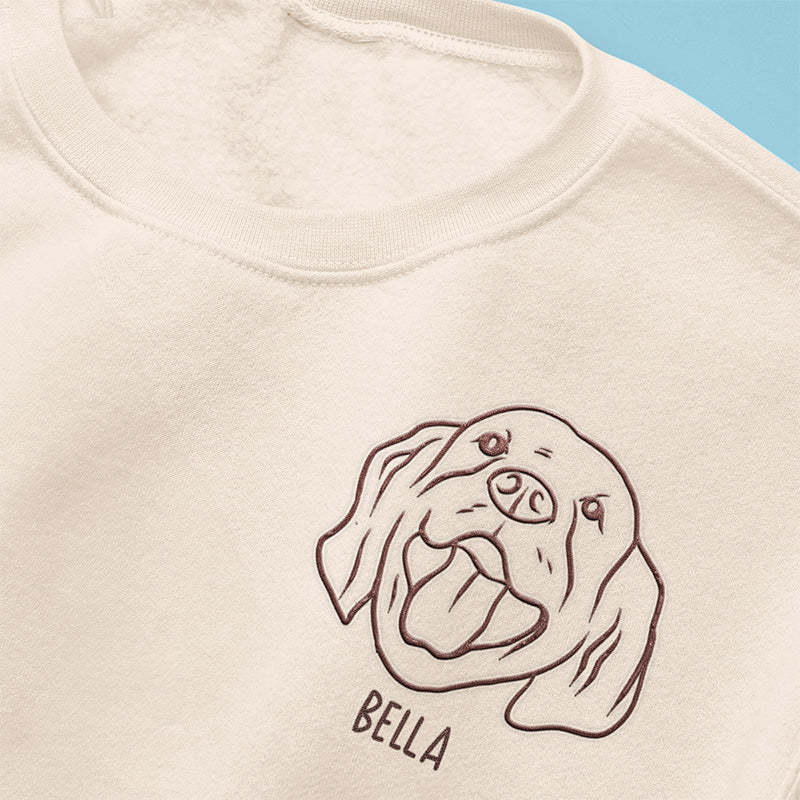 Personalized Custom Embroidered T-shirt, Sweatshirt Custom Photo Furry Friend, Forever Companion - Dog & Cat - Gift For Pet Owners, Pet Lovers-ilovevango