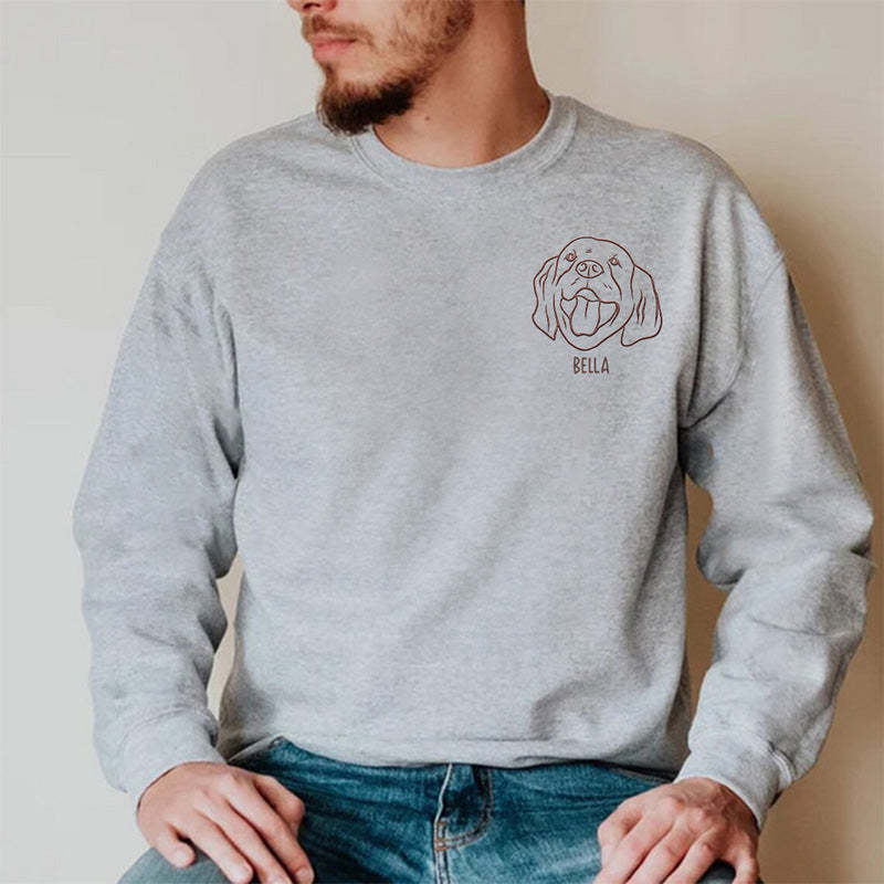 Personalized Custom Embroidered T-shirt, Sweatshirt Custom Photo Furry Friend, Forever Companion - Dog & Cat - Gift For Pet Owners, Pet Lovers-ilovevango