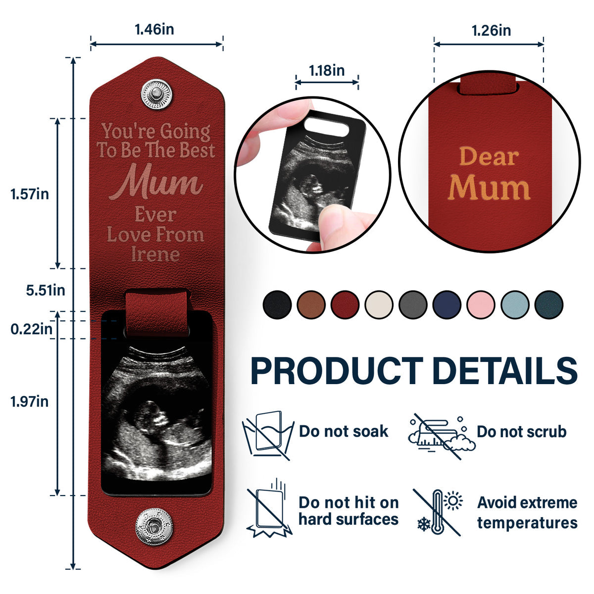 Custom Photo Going To Be The Best - Gift For Mom, Dad, New Parents - Personalized Leather Photo Keychain-ilovevango