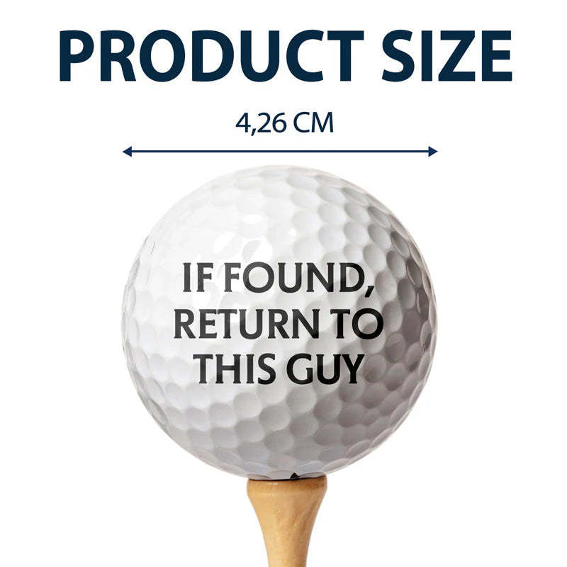 Custom Photo If Found Return To This Guy - Gift For Dad, Father, Grandpa, Golfer, Golf Lover - Personalized Golf Ball-ilovevango
