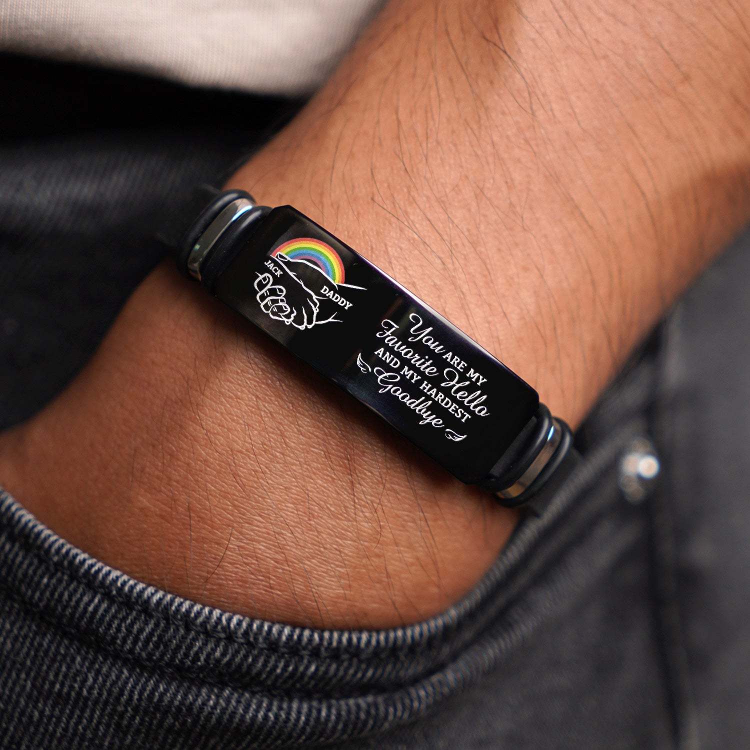 You Left Paw Prints On My Heart - Memorial Gift For Dog Lovers, Dog Mom, Dog Dad - Personalized Engraved Bracelet-ilovevango