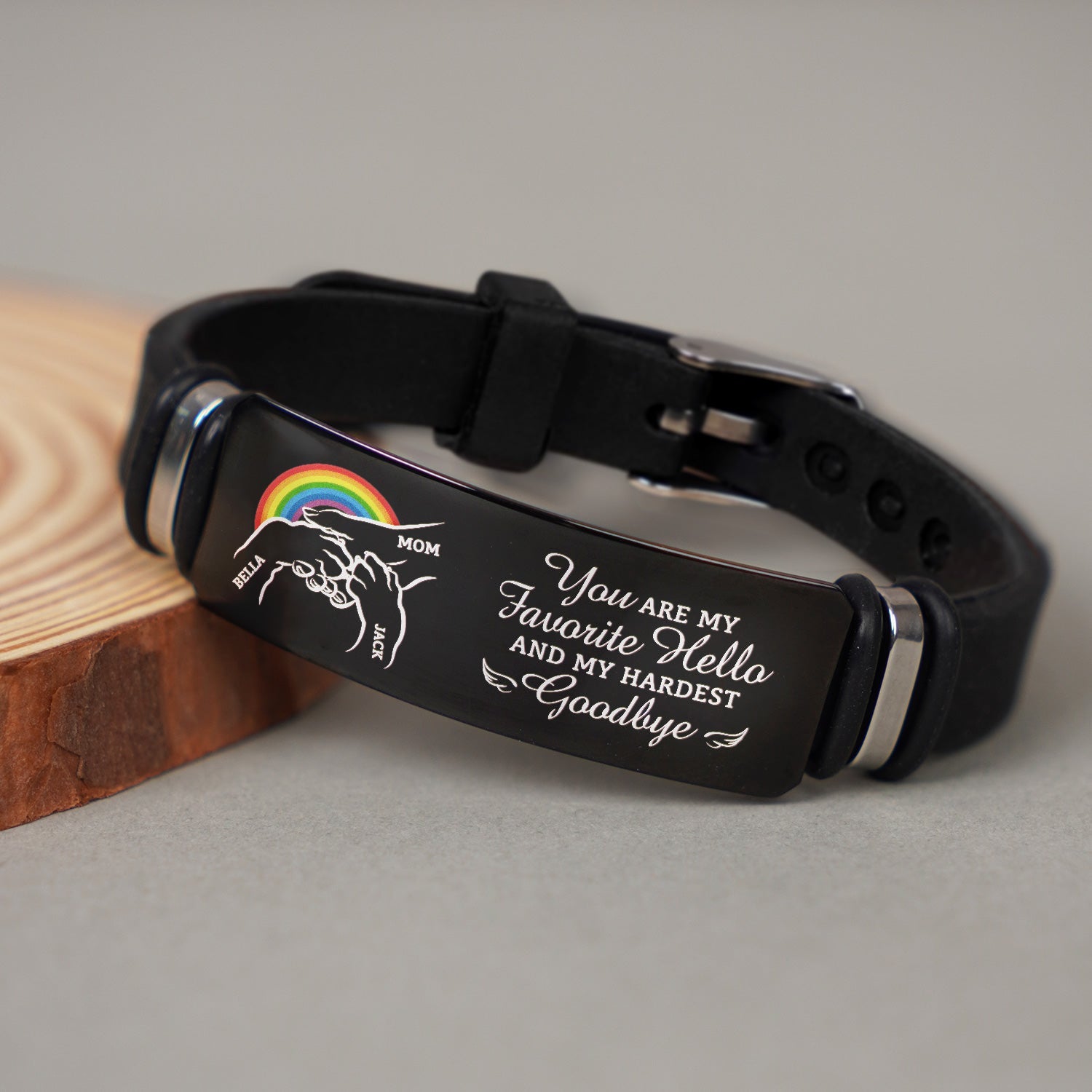 You Left Paw Prints On My Heart - Memorial Gift For Dog Lovers, Dog Mom, Dog Dad - Personalized Engraved Bracelet-ilovevango