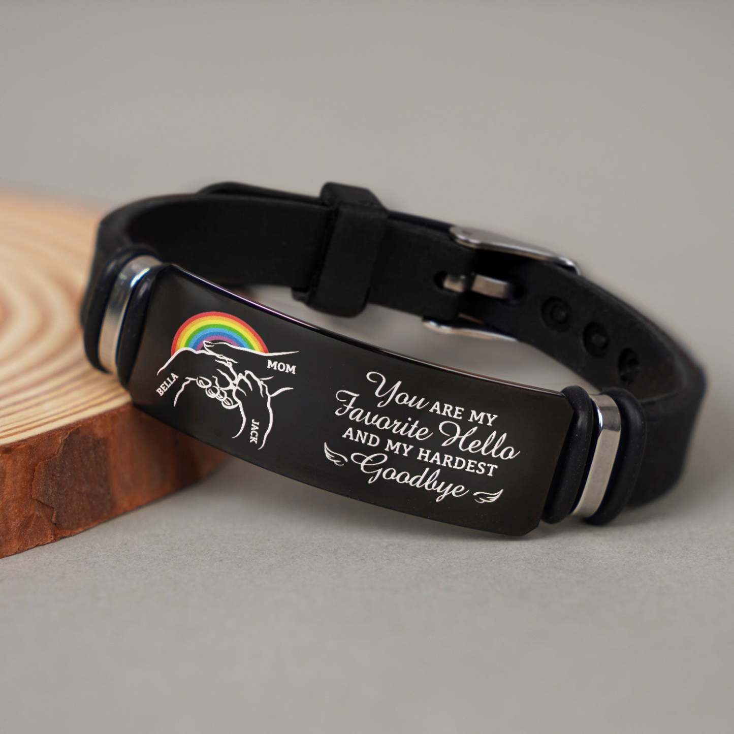 You Left Paw Prints On My Heart - Memorial Gift For Dog Lovers, Dog Mom, Dog Dad - Personalized Engraved Bracelet-ilovevango