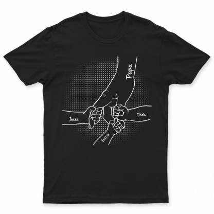 Hand In Hand, I Will Always Protect You - Birthday, Loving Gift For Mother, Father, Grandma, Grandpa, Parents, Grandparents - Personalized Custom T Shirt-ilovevango