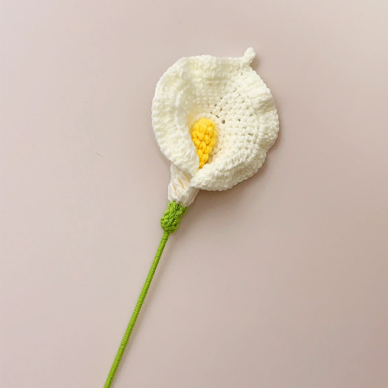 Mother's Day Gift Calla Lily Crochet Flower Handmade Knitted Flower Gift For Lover-ilovevango